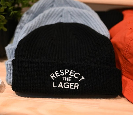 Respect The Lager Embroidered Cuff Beanie